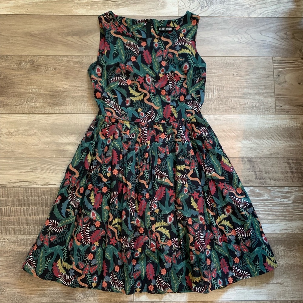 Dangerfield tank dress in garden print